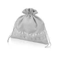 Мешочек подарочный, новогодний, серый Мешочек подарочный, новогодний, серый