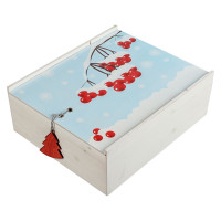 Коробка деревянная, с принтом «Ягоды» Коробка деревянная, с принтом «Ягоды»