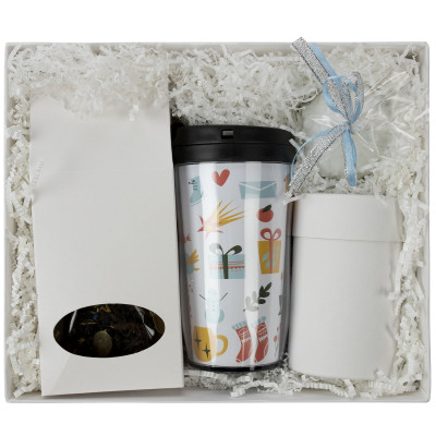 Набор Mug Snug с термокружкой и чаем, белый