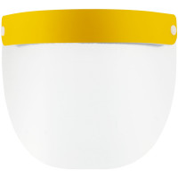 Прозрачный экран для лица Barrier, немедицинский, с желтой лентой Прозрачный экран для лица Barrier, немедицинский, с желтой лентой