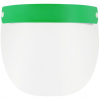 Прозрачный экран для лица Barrier, немедицинский, с зеленой лентой Прозрачный экран для лица Barrier, немедицинский, с зеленой лентой