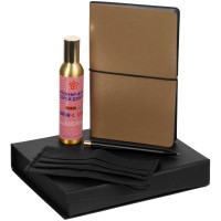 Набор Sanity с блокнотом и санитайзером, золотистый Набор Sanity с блокнотом и санитайзером, золотистый